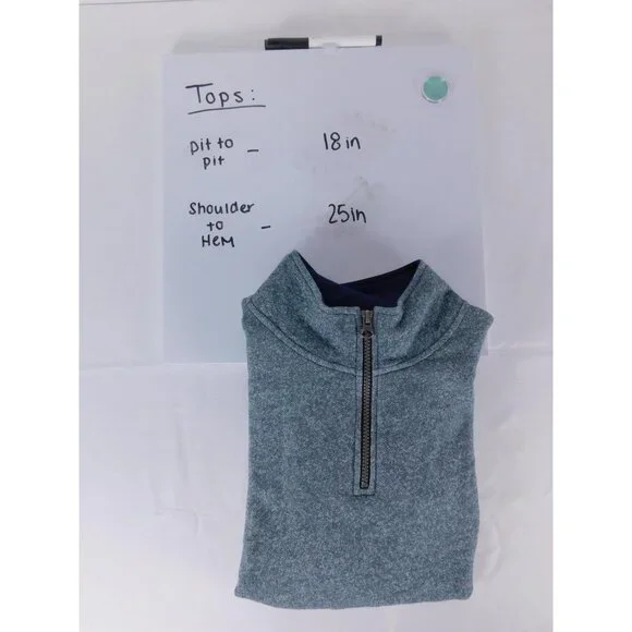 PLACE Sweatshirt Boys 14 Blue Long Sleeve Fleece 1/4 Zip Mock Neck Pullover - Picture 6 of 6